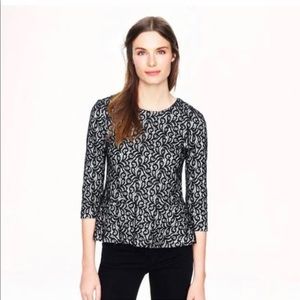 J.Crew lace peplum top black size S